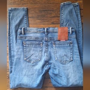 Cote De Nuits Distressed Patched Skinny Jeans size 36x33